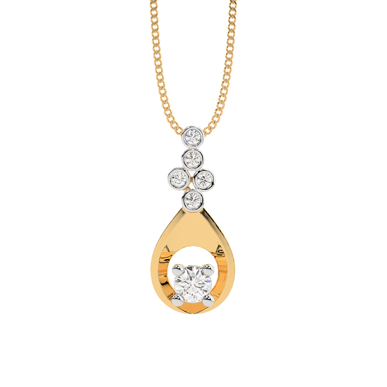 Maci Drop Diamond Pendant For Office Wear